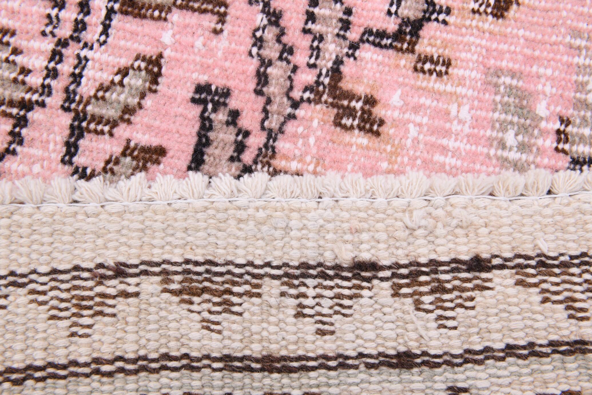 6x10 Rug For Living Room Soft Pink Turkish Vintage Rug, 181x314Cm