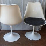Series of 4 tulip chairs by Eero Saarinen for Knoll