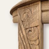 Art Deco pedestal table in solid oak, circa 1940