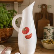 pichet vintage céramique Longchamp décor tomate oeuf dur