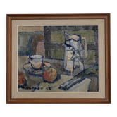 Sven-Olof Hamlet still life oil painting with pitcher | 1955