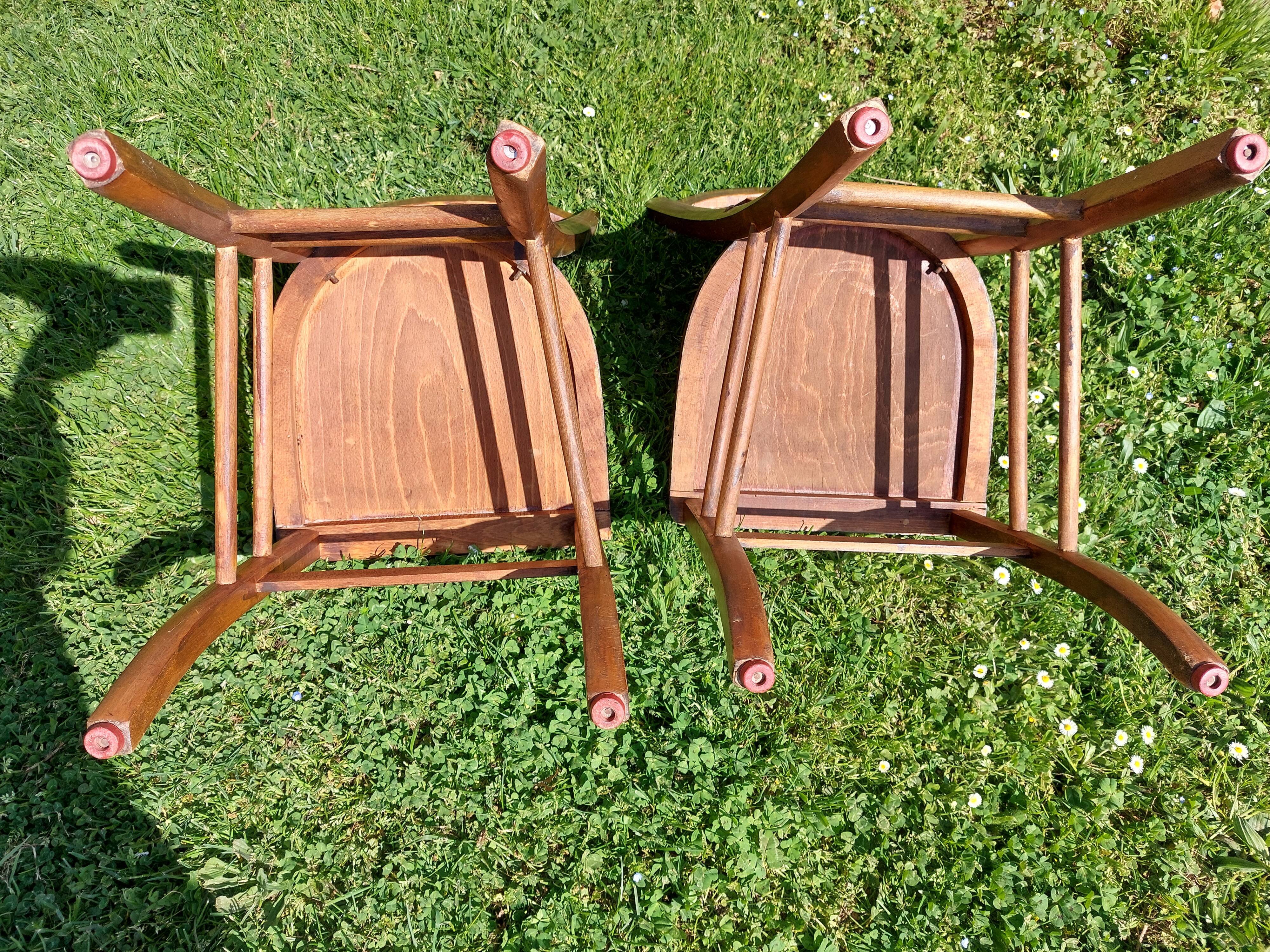 dark wooden bistro chairs