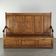 Antique English oak hall bench from the early 19th century with storage space