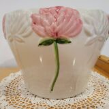 Cache-pot barbotine Pivoines
