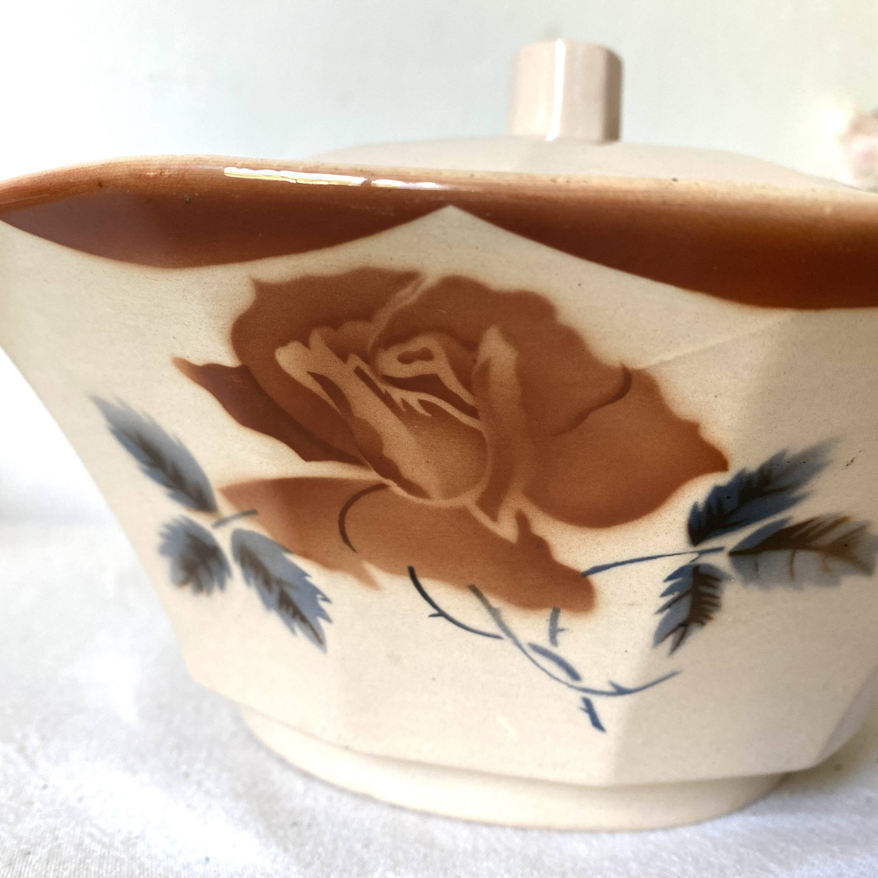 Pink Digoin soup tureens