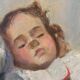 HST Beautiful maternity with sleeping child signed G. Gloria early XX °