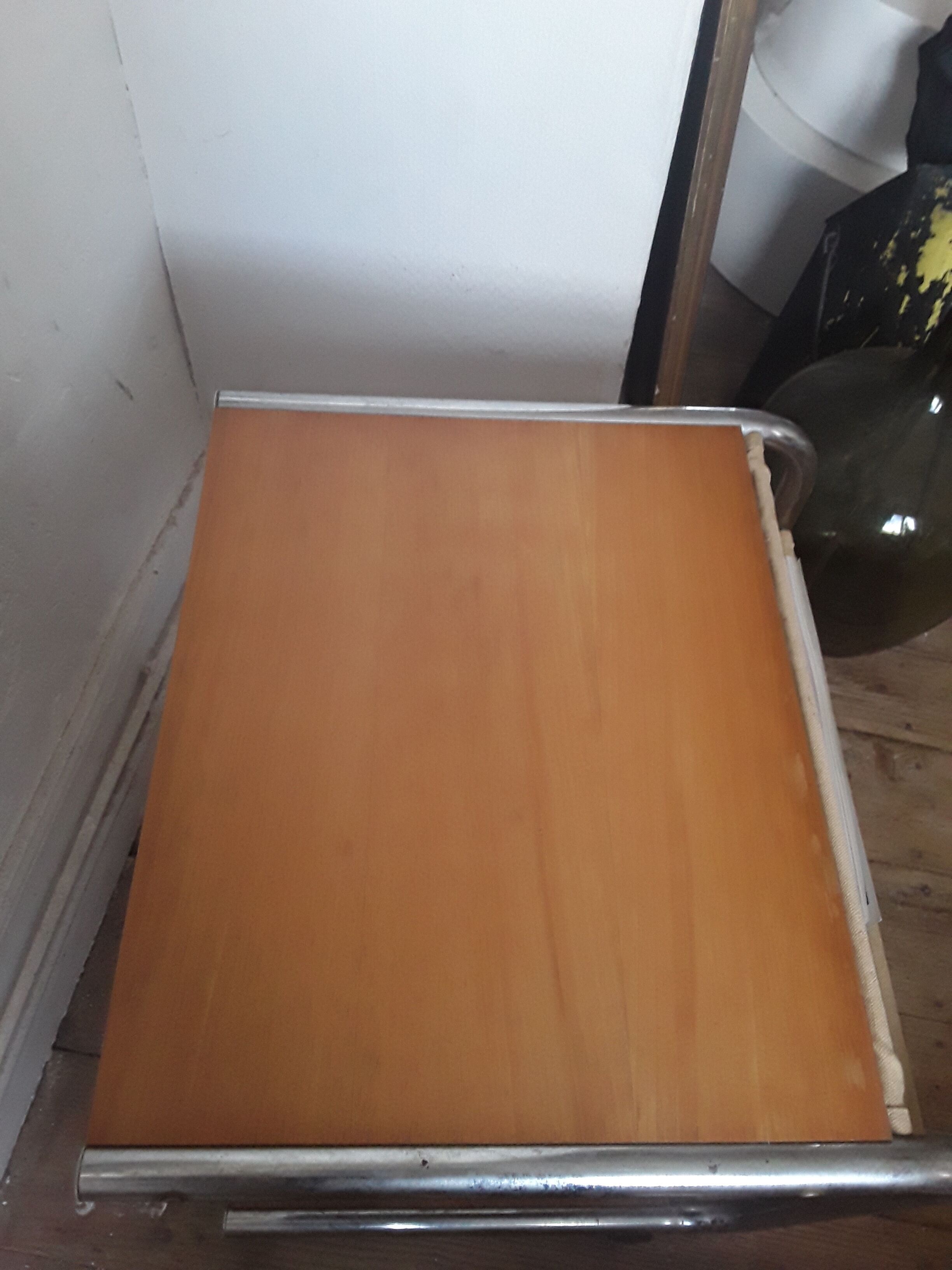 Vintage service/magazine door with wheels