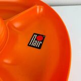 Vintage 1970s orange plastic Prisunic Flair aperitif platter