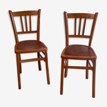 Duo de chaises bistrot Luterma, années 60