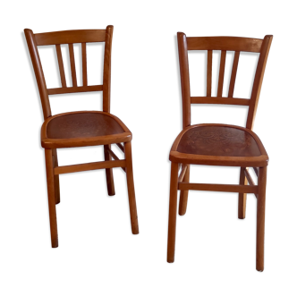 Duo de chaises bistrot Luterma, années 60