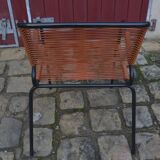 Paire de fauteuils scoubidou vintages.