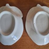 Set of 2 small lemon-shaped barbotine cups