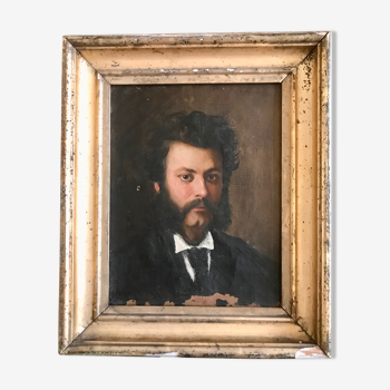 Portrait man oil on canvas 19th