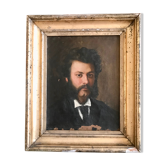 Portrait man oil on canvas 19th
