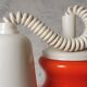 Suspension vintage 70 opaline orange