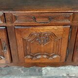 Buffet in Liège enfilade Louis XV era in solid oak around 1750-1780