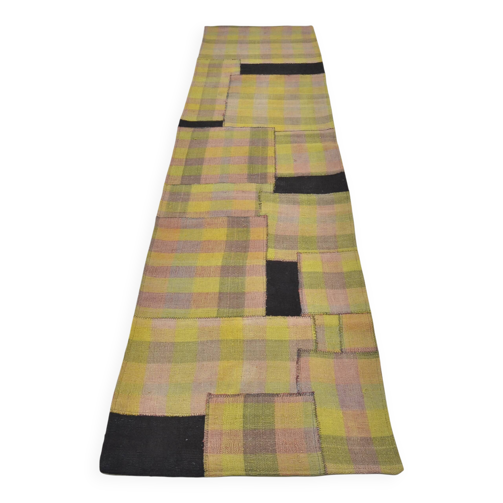 Vintage Anatolian Wool Kilim Runner 3886