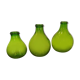3 pressed glass jars from Italy