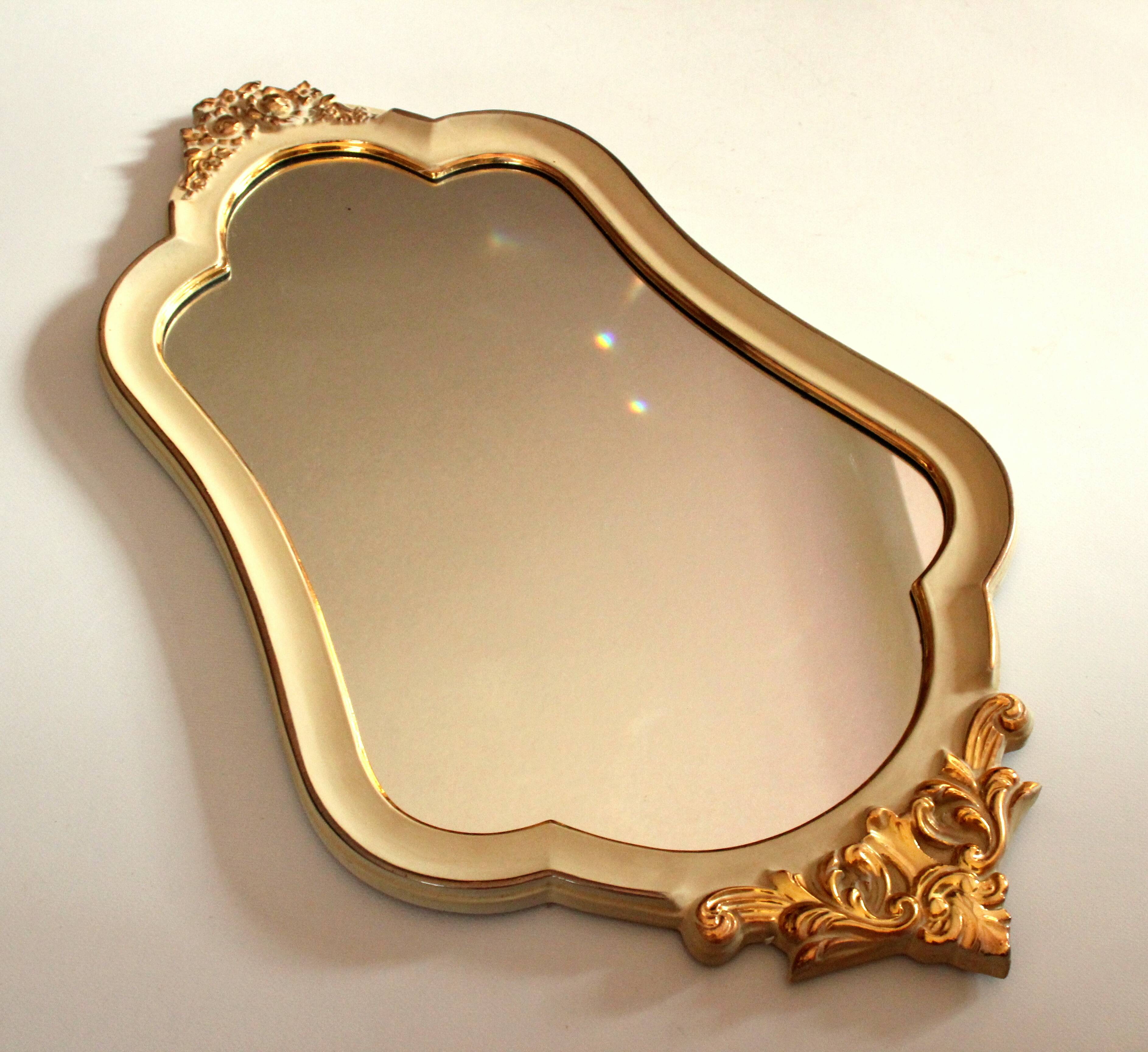 Miroir mural florentin en bois - vintage