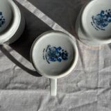 Set of 6 small espresso cups Germer Porcelain, made in Brazil.