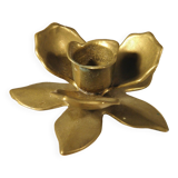 Brass flower candle holder
