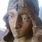 Art Nouveau bust of a woman signed Henri Jacobs