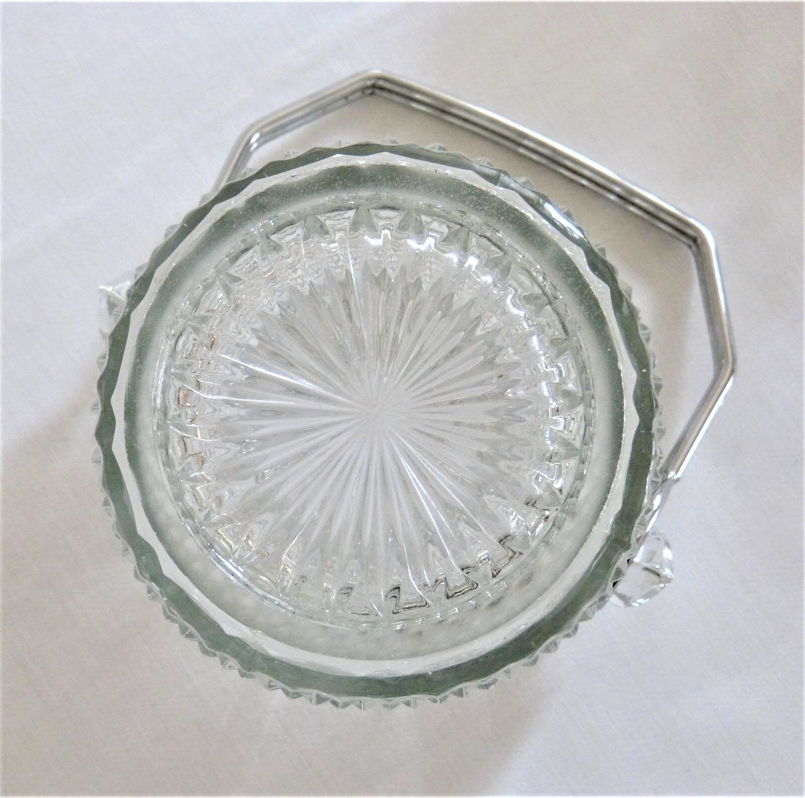 Seau à glace en verre taillé