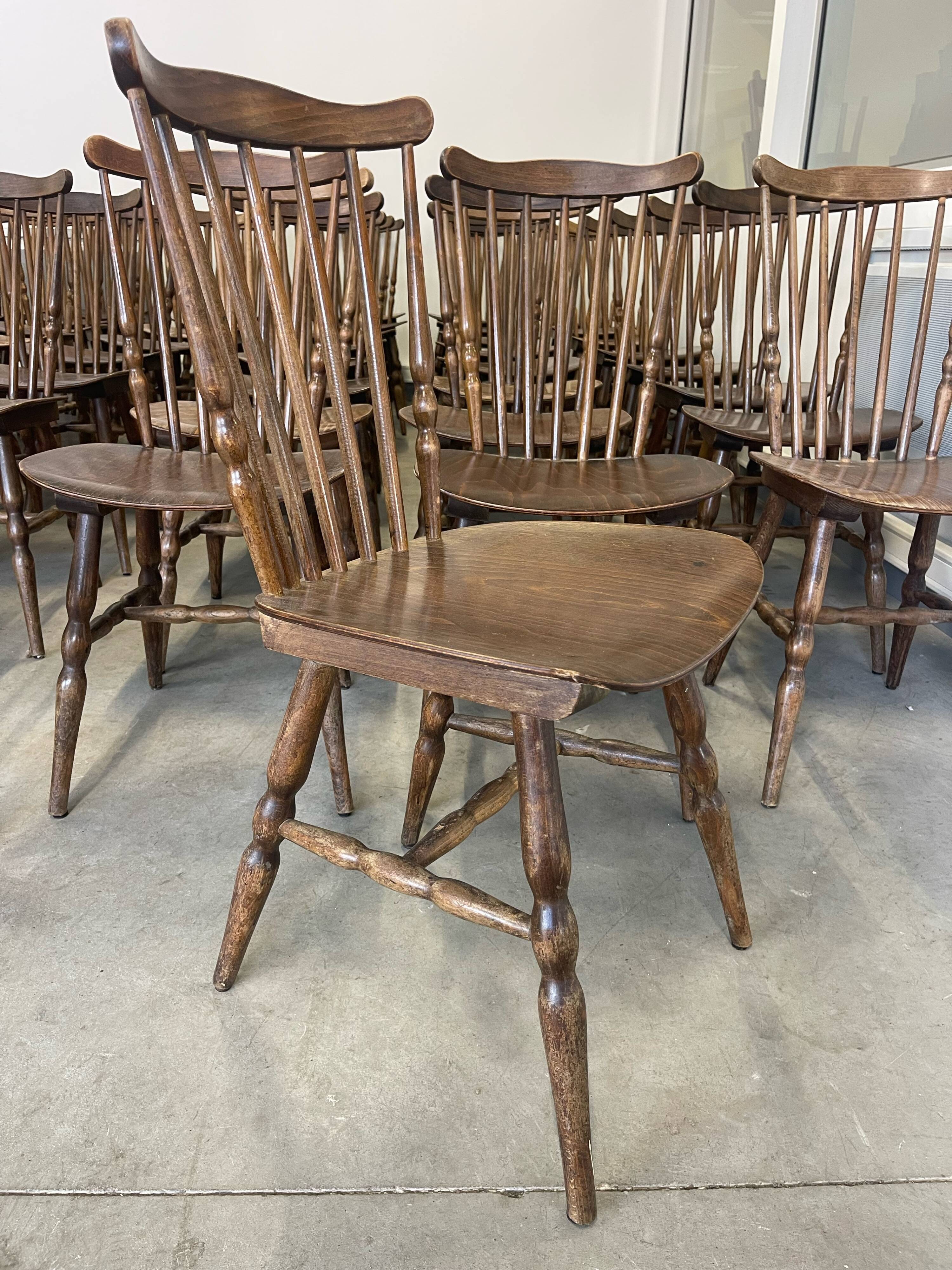 Lot of 50 Baumann bistro chairs model Tacoma 60s/70s France