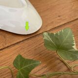 Pair of antique earthenware butter dishes from Saint-Amand (Nord)