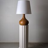Solid elm lamp - 1970s
