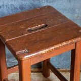 Workshop stool in old solid wood