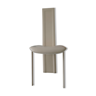 Chaises design roche bobois tout cuir ivoire