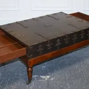 Large Coffee Table with Drawers on Both Sides by Theodore Alexander
