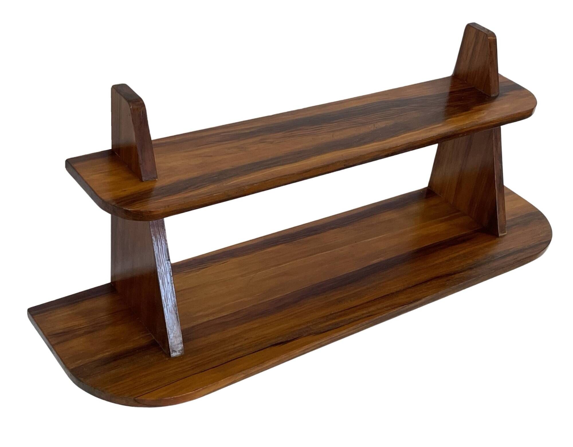 Vintage wooden wall shelve rack bookshelf in wood minimalist