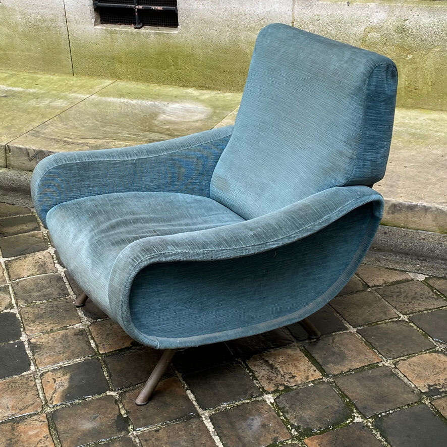 Pair of lady armchairs by Marco Zanuso for Arflex