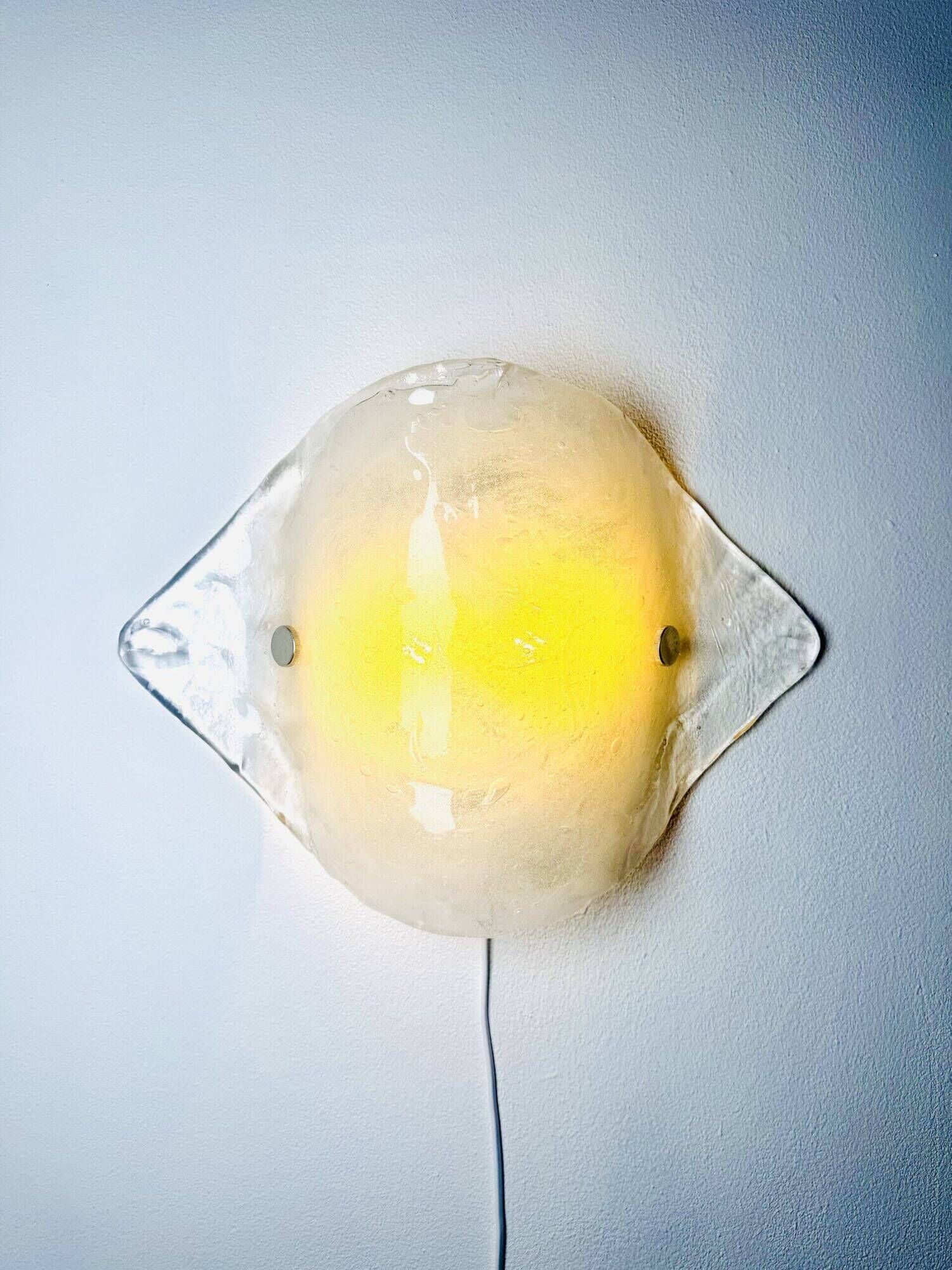 Model 4636/2 Ice Glass Wall Lamp By Carlo Nason For Franken Kg, Germany 1970S