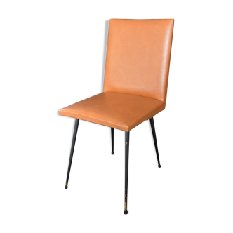 Chaise simili cuir fauve