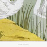 Poster “Wild Swan”, after an Art Nouveau lithograph from 1897