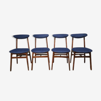 Ensemble de 4 chaises vintage par R. Hałas 1960