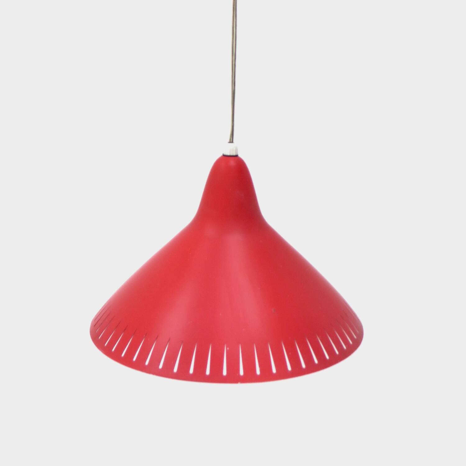 Vintage mid century hanging pendant lamp by H. Busquet for Hala, 1950s