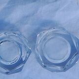 Crystal salt and pepper shakers stamped Baccarat France