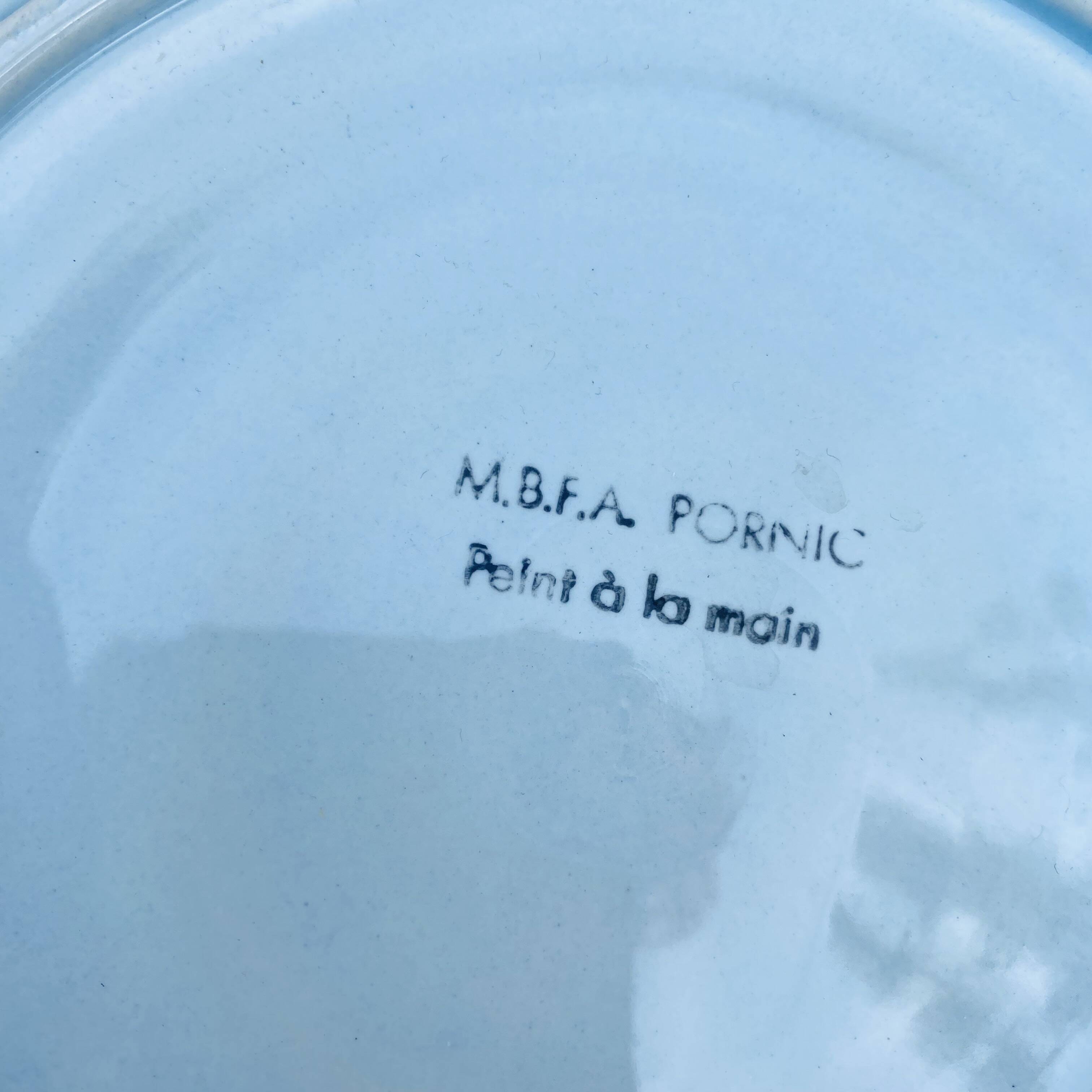 Mbfa pornic oyster plates, 1960