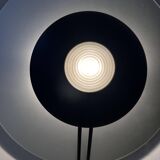 Vintage wall lamp, aluminum and sandblasted glass, Italy 1980