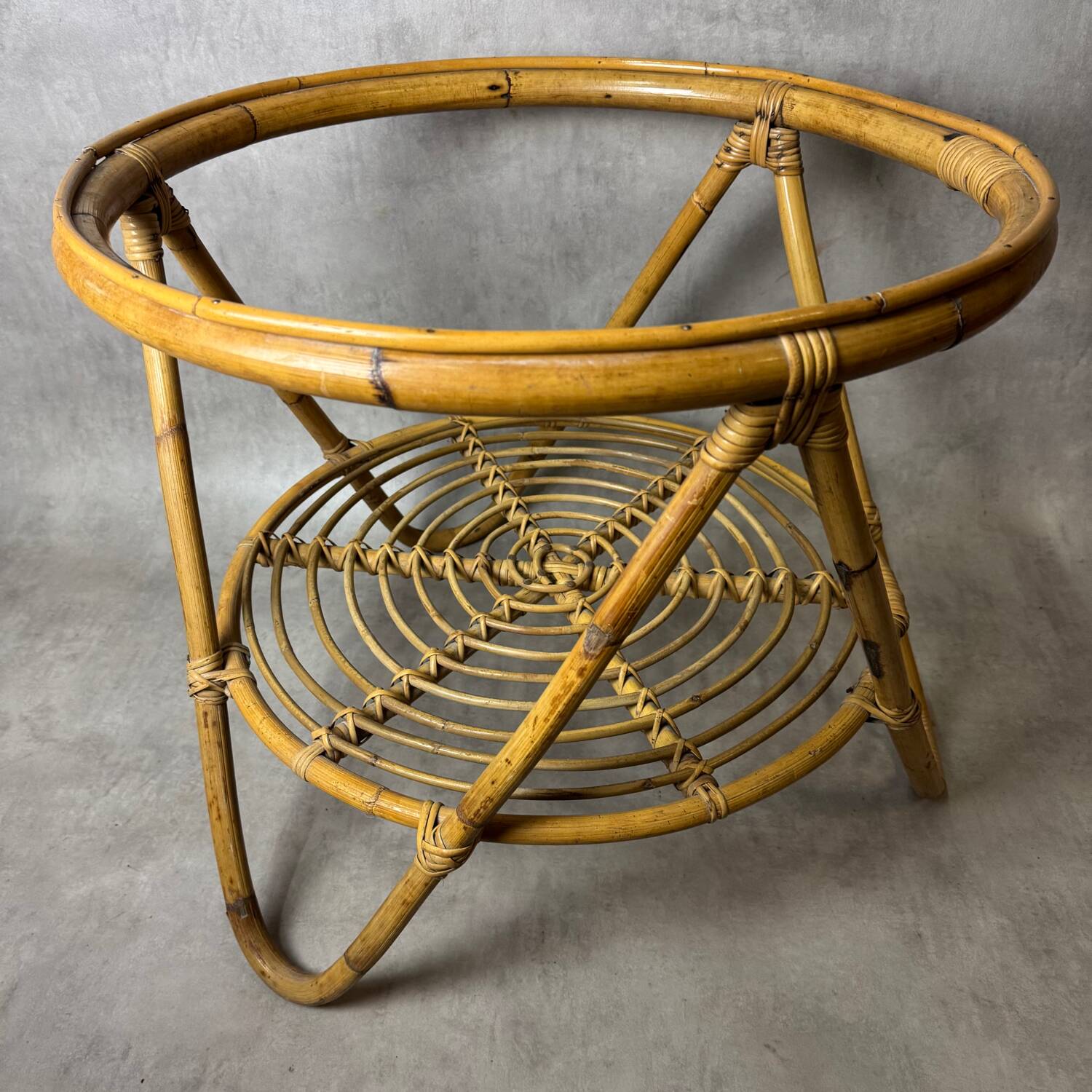 Rattan Coffee Table from the 60s