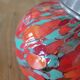 Ancien vase pique fleurs en verre multicolore