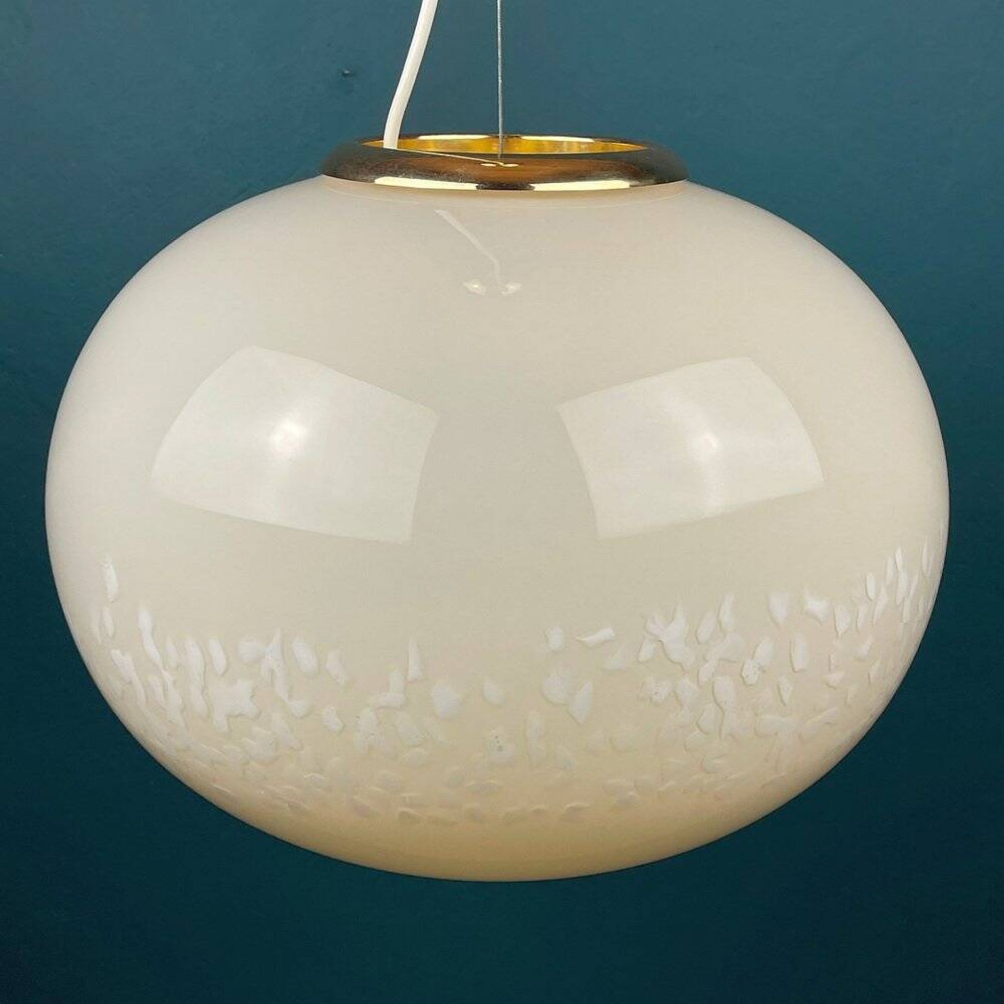 Suspension Murano Beige Italian from Murano glass, 1970s