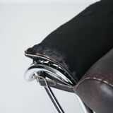 Black Fur LC4 Chaise Longue by Le Corbusier & Pierre Jeanneret for Cassina