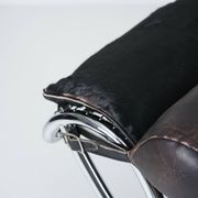 Black Fur LC4 Chaise Longue by Le Corbusier & Pierre Jeanneret for Cassina