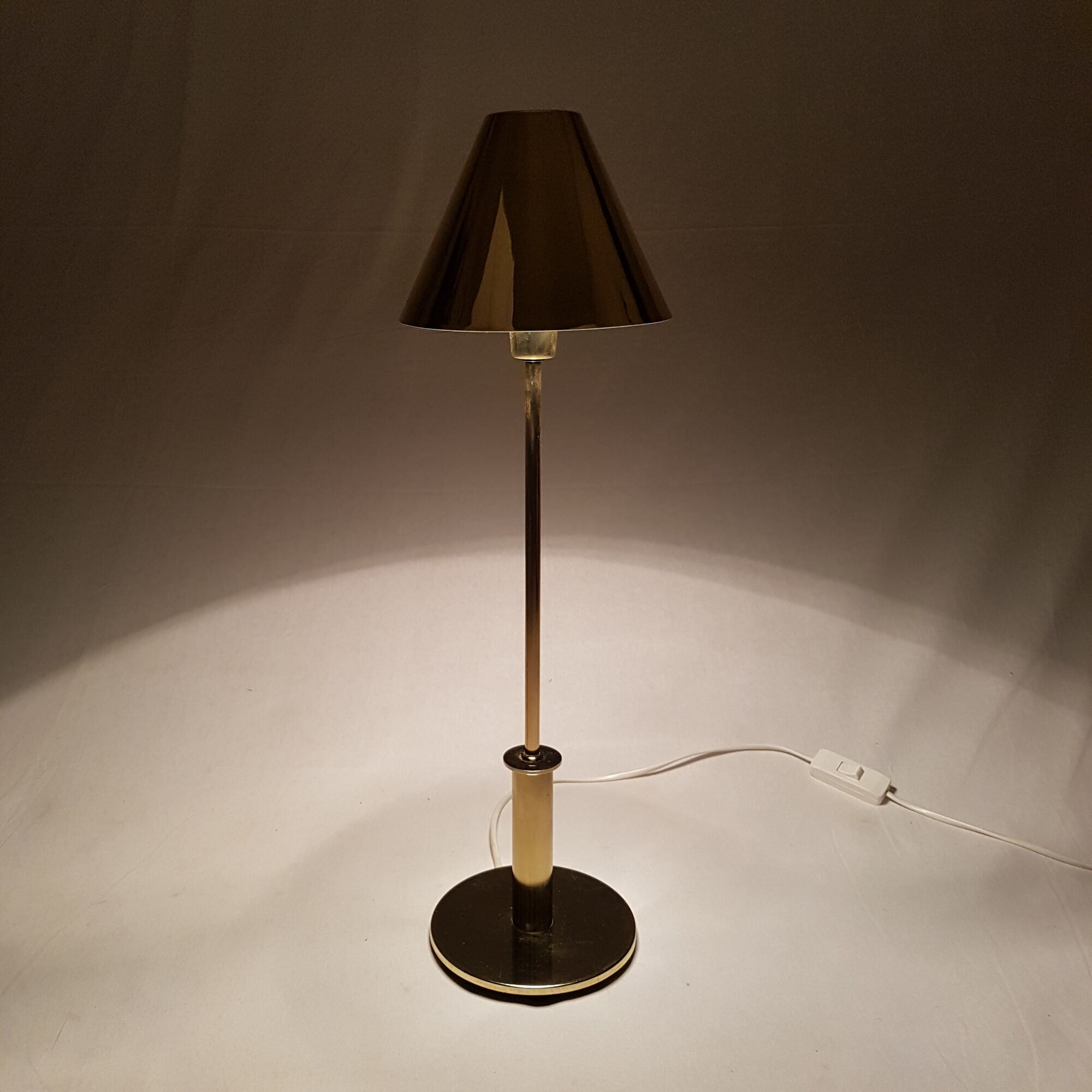 Table lamp in vintage gold plated steel, SCE France
