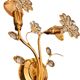Set Hollywood Regency Wandlampe vergoldet Messing Swarovski-Kristalle Palwa